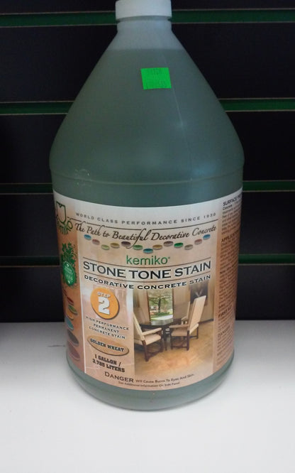 KEMIKO STONE TONE STAIN (Concrete Acid Stain) Golden Wheat Gallon	