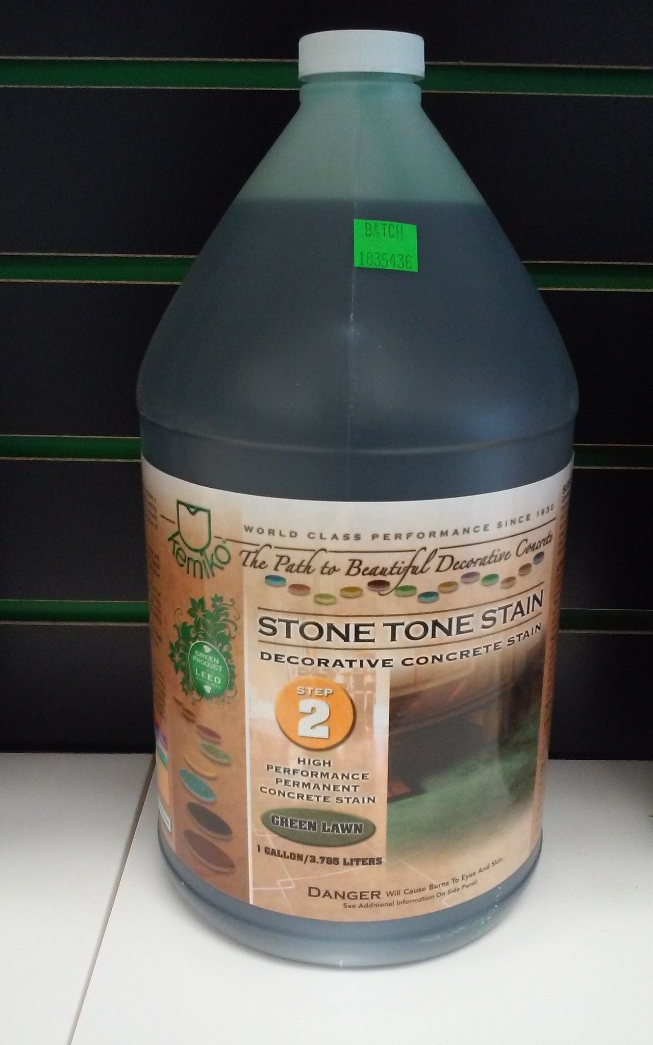 KEMIKO STONE TONE STAIN (Concrete Acid Stain) Green Lawn Gallon	