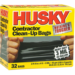Husky 42 gal. Contractor Trash Bags